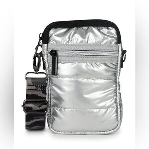 HAUTE SHORE Silver “Casey” Crossbody Cell Phone Bag